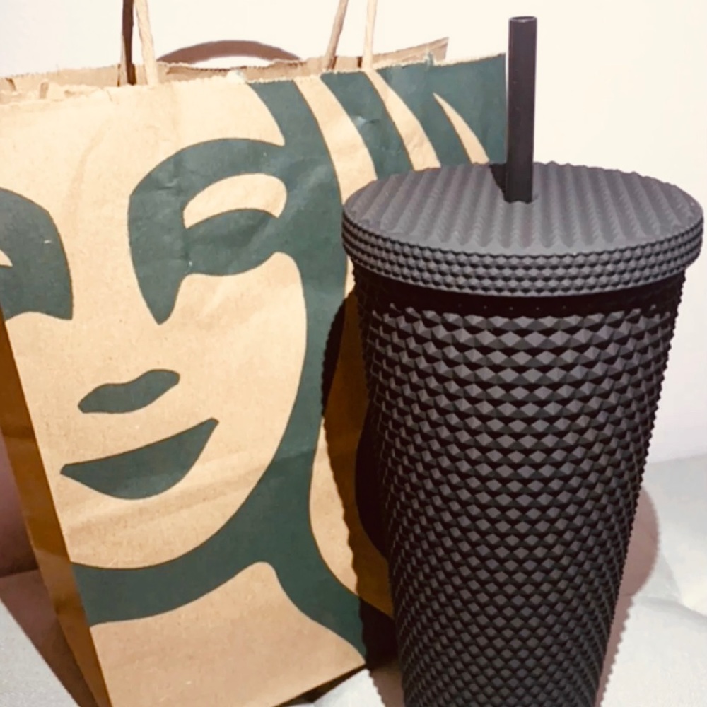 NEW: Studded Matte Black Starbucks Tumbler 24oz